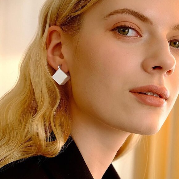 Dainty Gold And Silver Drop Dangle Earrings For Women - Picture 2 of 7